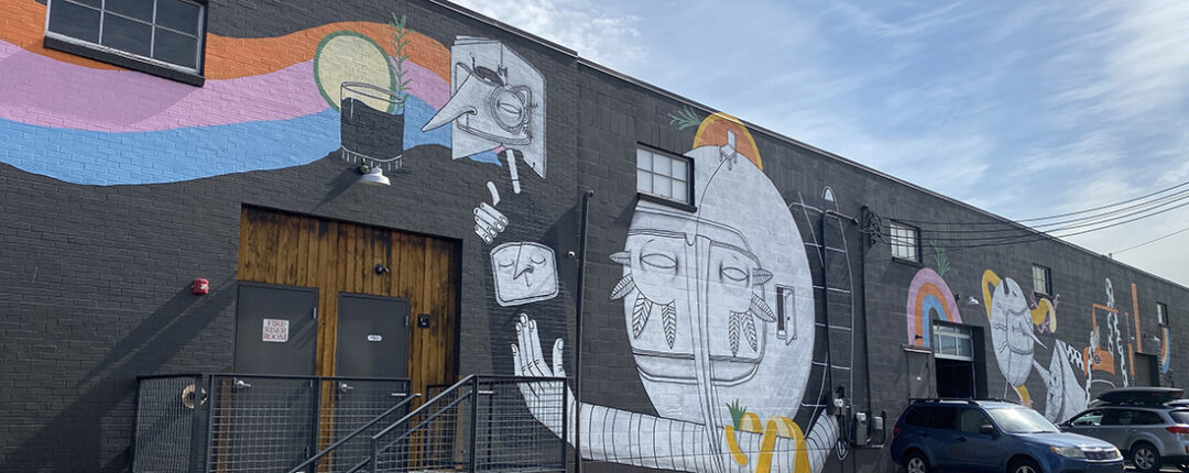 South Salt Lake City Mural art at a distillery.