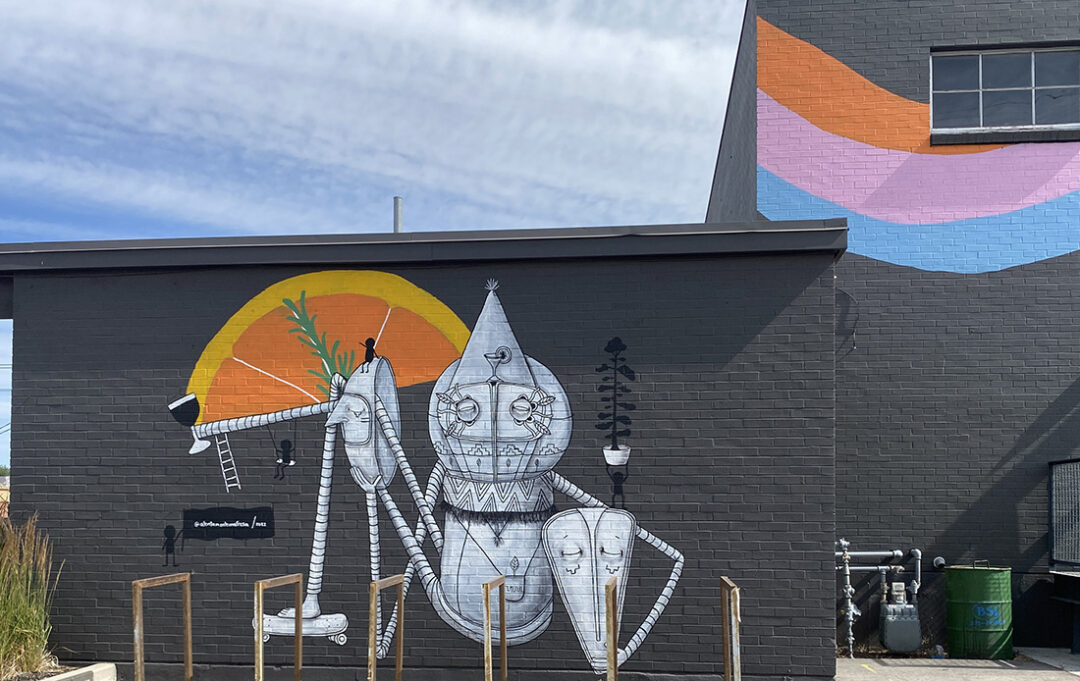 South Salt Lake City Mural art at a distillery.