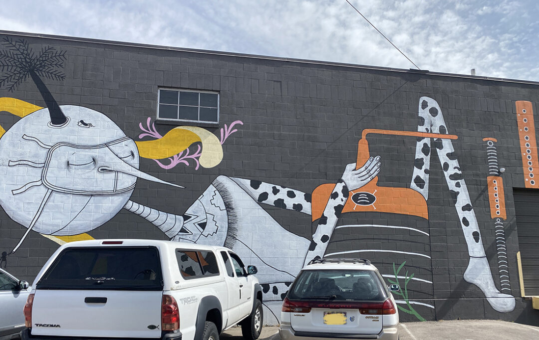 South Salt Lake City Mural art at a distillery.