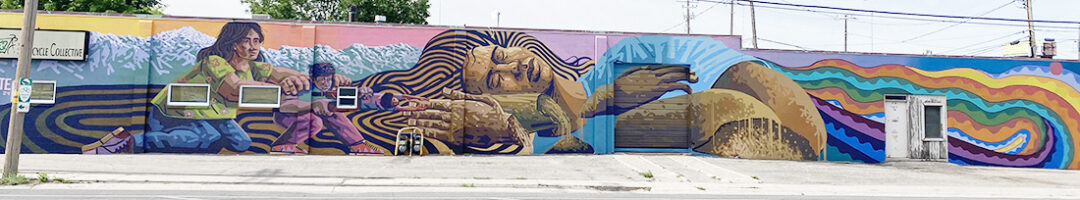 beautiful mural painted in South Salt Lake.